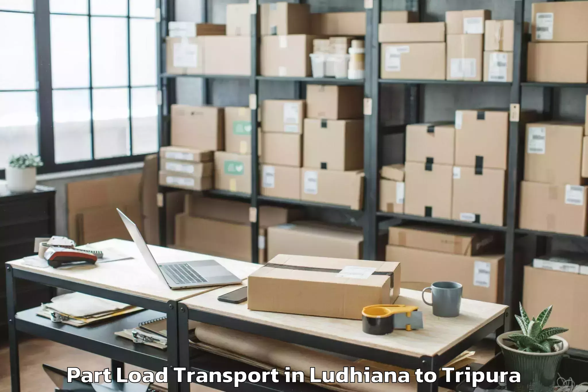 Professional Ludhiana to Bishalgarh Part Load Transport